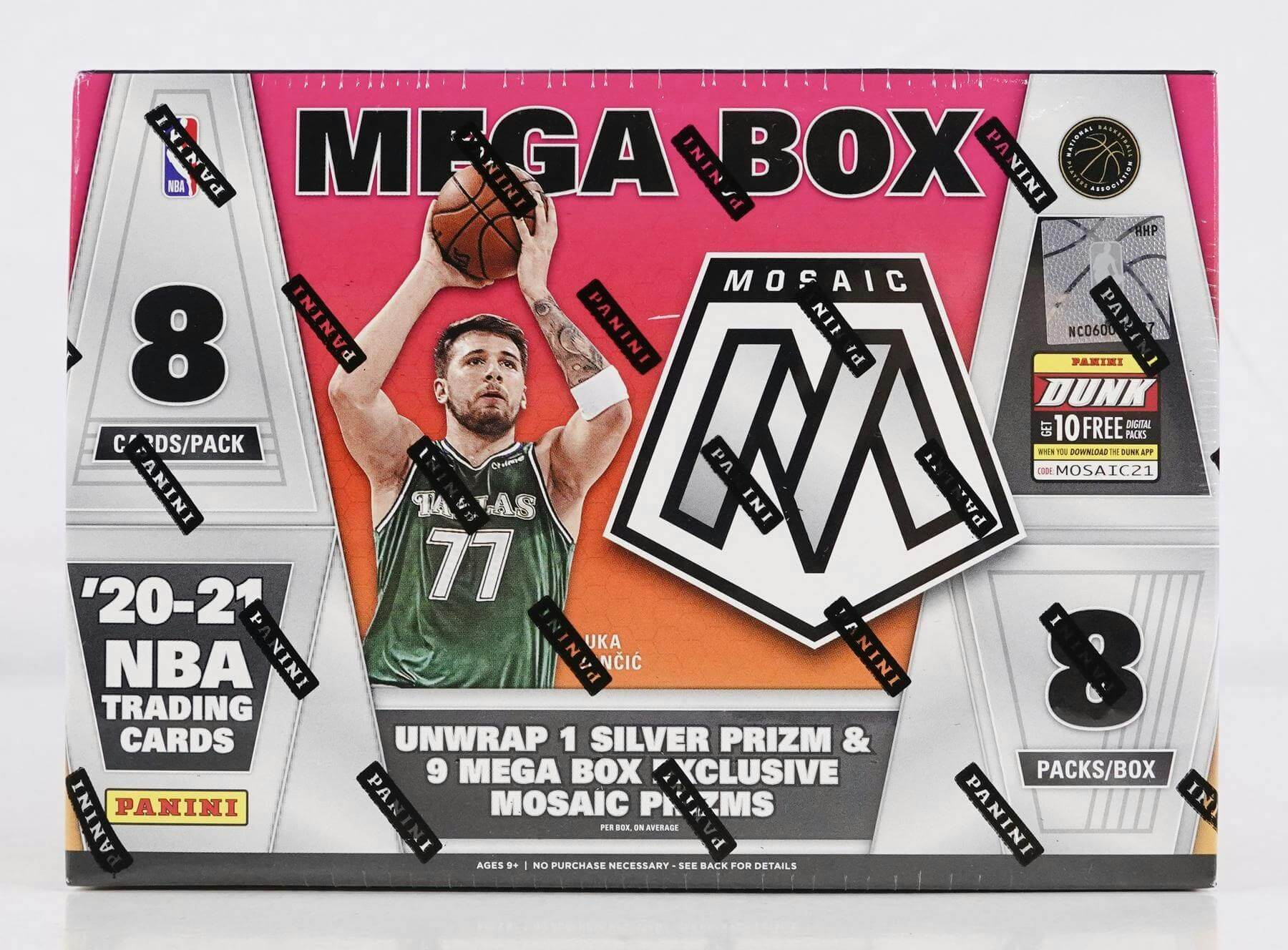 2020/21 Panini Mosaic Basketball Mega Box (Green Fluorescent / Yellow Reactive Prizms!)