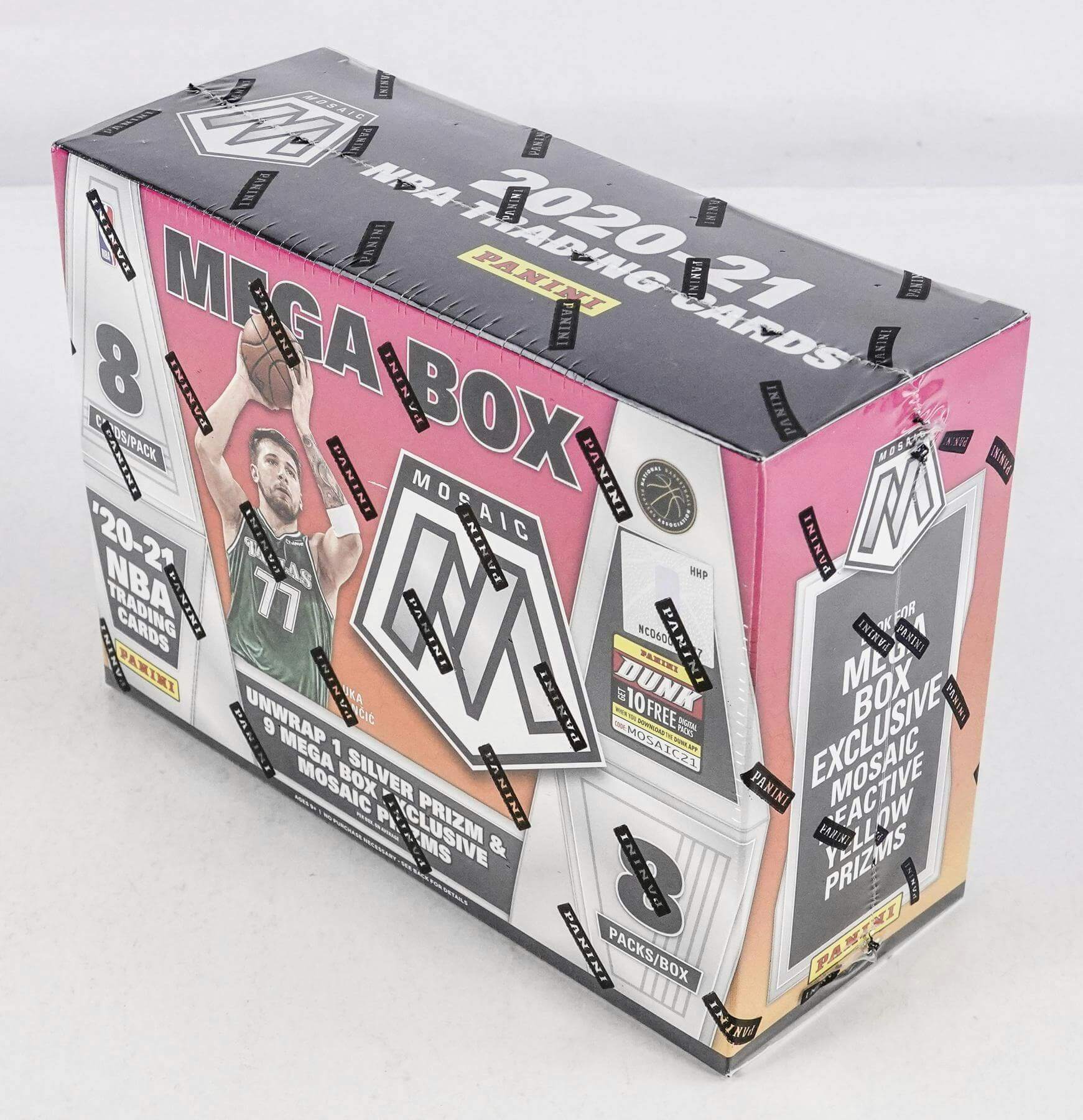 2020/21 Panini Mosaic Basketball Mega Box (Green Fluorescent / Yellow Reactive Prizms!)